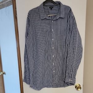 Art 9 Men's Blue Checkered Shirt ,New , Size 3 xlt
